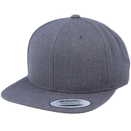 Yupoong - Grigio snapback Cappellino - Classic Dark Heather Grey Snapback @ Hatstore