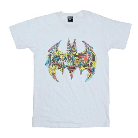 Batman Flickor Batgirl Collage Bomullslogotyp T-shirt 3-4 År Vit