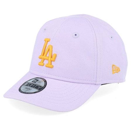 New Era - MLB Purple adjustable Czapka Z Daszkiem - Kids Los Angeles Dodgers Infant League Essential 9FORTY Lilac/Yellow Adjustable @ Hatstore