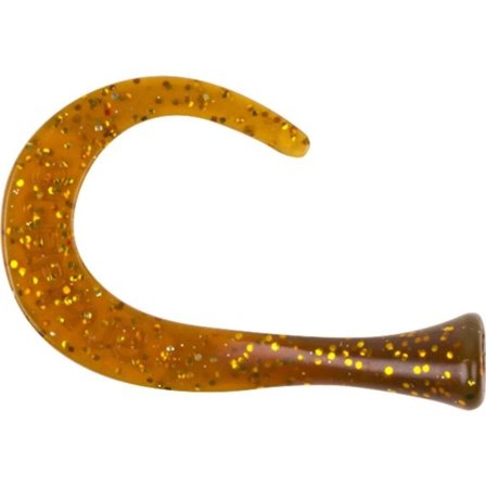 TrueGlide Guppie Tail Down Size, 3 curly, Motoroil Glitter