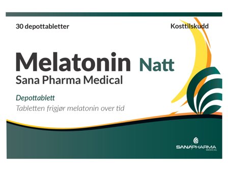 Sana Pharma Medical Melatonin Natt Depottablett 1 mg, 30 stk.