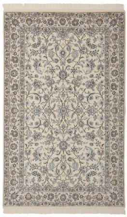 Nain Fine 9La Tæppe Håndknyttet 156X255 Brun/Mørkegrå Persien