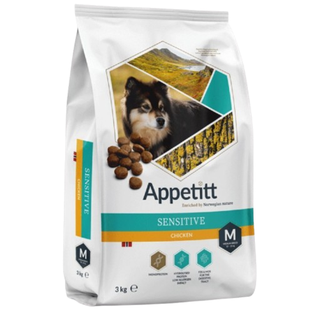 APPETITT - Sensitive Kylling Medium 12 kg - Hund - Hundefôr & hundemat - Tørrfôr for hund - ZOO.no