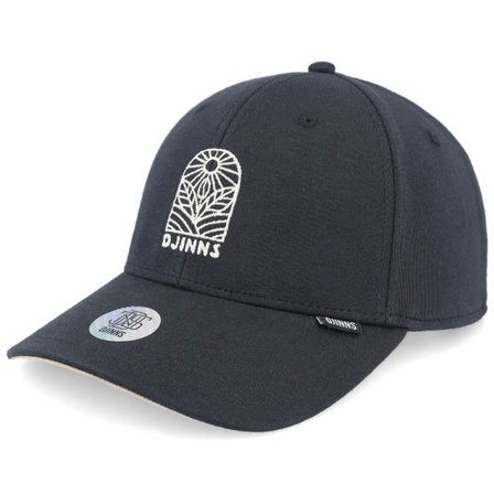 Djinns - Svart adjustable Keps - Truefit Leaf Sun Black Adjustable @ Hatstore