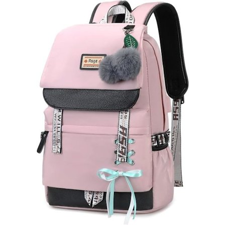 Monokrom forretningsrygsæk herre college rygsæk afslappet stor computerrygsæk 15 6 tommer Pink1 M