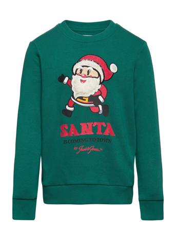 Jorxmas Crew Neck Sweat Xmas Jnr Tops Sweatshirts & Hoodies Sweatshirts Green Jack & J S