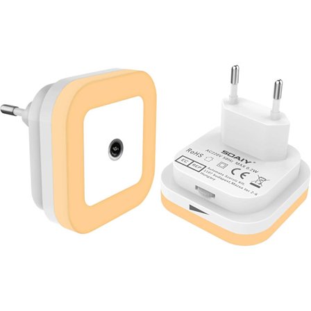 Sensor Nattlampa, Dimbar, Eluttag | Varm Vit