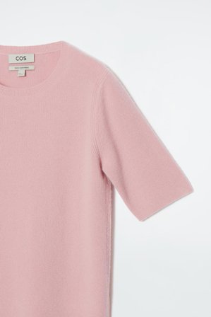 COS Women's T-Shirt In Puro Cashmere in Rosa