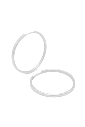 Large Hoop Earrings Silver