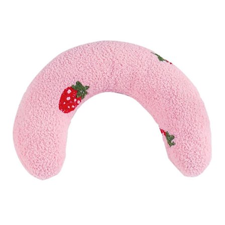 Pieni kissan tyyny, U-muotoinen tyyny, pehmeä ja pörröinen, rauhoittava vaaleanpunaiselle KLB:lle