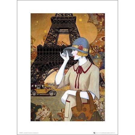 Exklusivt Art Print - Helena Lam - Paris adventure