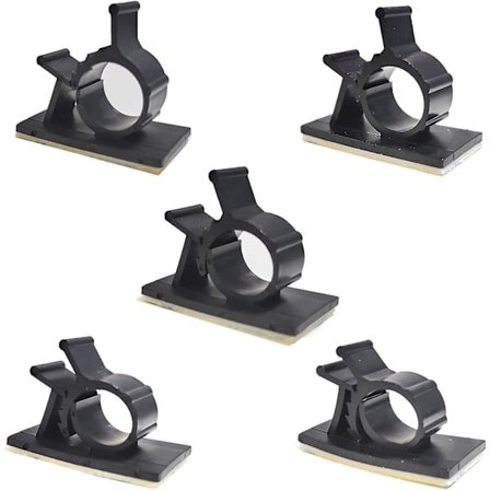 50 stk. kabelclips justerbare klæbende ledningsholdere nylon ledningsstyring clips til bord og væg RS