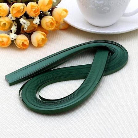 120 remsor kviltningspapper 5 mm bredd enfärgat origamipapper DIY handgjorda hantverk mörkgrön