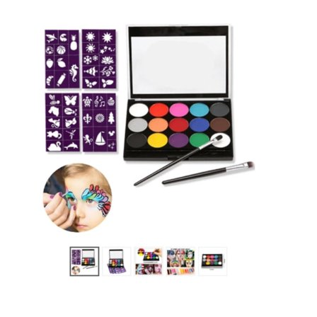 15 färger Body Paint Pigment Ansiktsmålning för barn