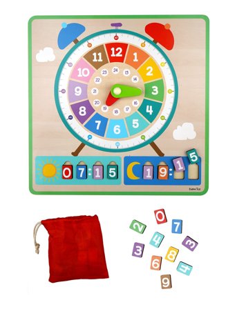 Barbo Toys | Wacky Wonders - Wooden Clock Board | ONE SIZE
