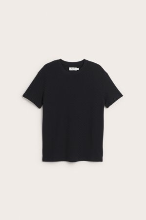 Kappahl | T-shirt z wzorem o wyraźnej strukturze | Czarne