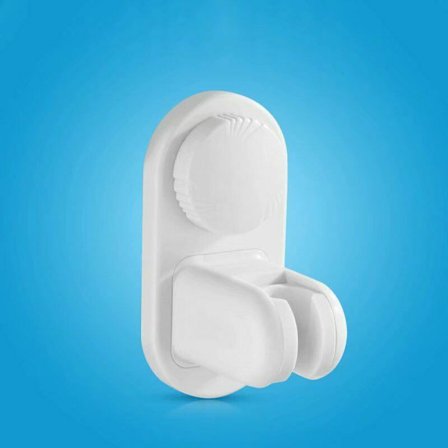 Veggmontert dusjhodeholder, dusjhodeholder i titan hvit