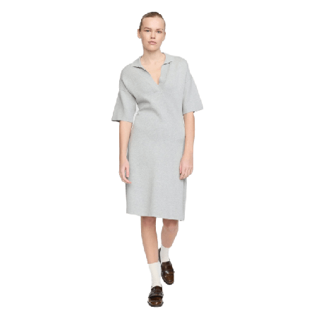 Soft Rebels Srhenrietta Polo Dress Knit - Light Grey Melange Klänningar Dam Grå M