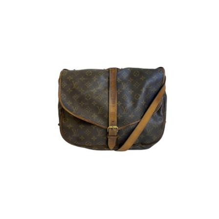 Louis Vuitton Vintage Pre-owned Saumur 35 Monogram Canvas , Bruin , Dames , Maat: ONE Size Vintage Tassen