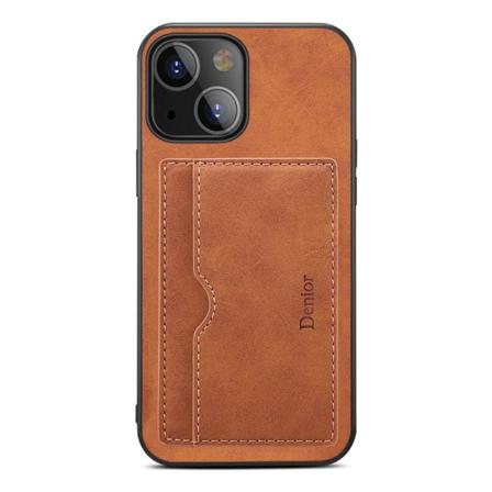 Iphone 13 - Hybrid Skal Kortfack Kickstand - Brun