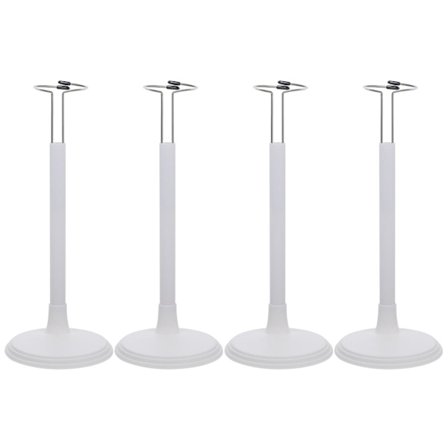 4-pak kreativ dukke stand støtte bærbar bamse stand mode dukke opbevaringsstativ hjem hvid 35 cm (30.00X10.00X10.00CM, hvid)