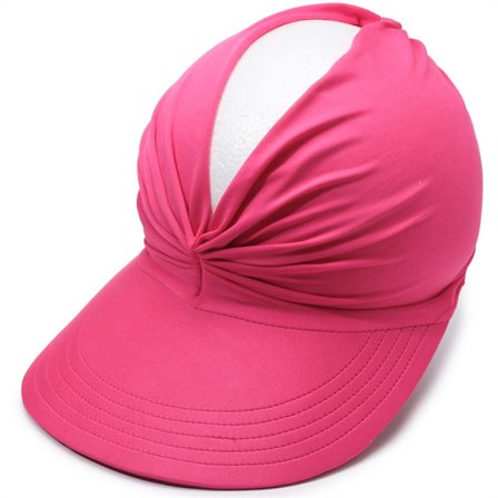 Solskjermhatt for kvinner, bredbremmet sommerhatt Upf 50+ UV-beskyttelse strand sport cap (Rose Red)