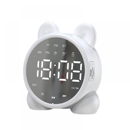 Smart väckarklocka med trådlös Bluetooth-högtalare, superbas