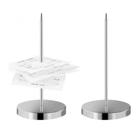 CDQ 2 stk Metalliske Notatpinner, Kvitteringsholder, Kvitteringsnål, Restaurant Kjøkken Kontor Hotell Kvitteringsgaffel