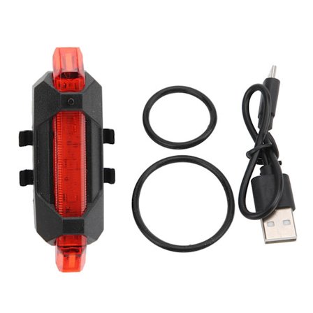 Cykel Baglygte USB Opladning Natkørsel Sikkerhed Advarselslys Udendørs LED Lys Rød