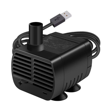 Senkbar Vannpumpe, Akvariepumpe Justerbar 200L/T 3W Ultra-Stille Catit USB Pumpe for Dam Fisketank Fontene Tank