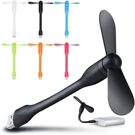 Bärbar Mini USB-fläkt Flexibel Kylare Kylfläkt för Dator PC Laptop Powerbank 6 st