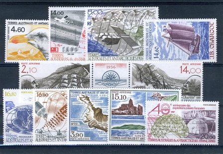 TAAF - Fransk antarktis Terr. - Luftpost - Årgang 1986-88 - Postfrisk