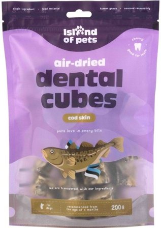 Island of Pets Cod Skin Dental Cubes 200 g