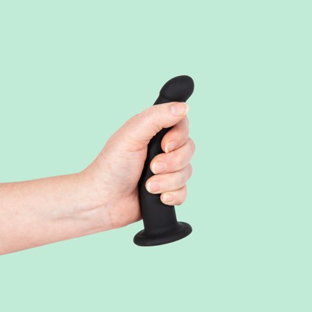 Vuxen: Black Silicone Semi Realistic Dildo - Small - Sexleker Vuxen: Vibrator, dildo & massajestaver