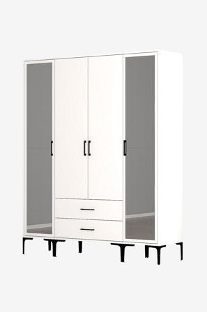 Hanah Home - Klædeskab - Kumar - Hvid - Garderobeskab - Fra Homeroom