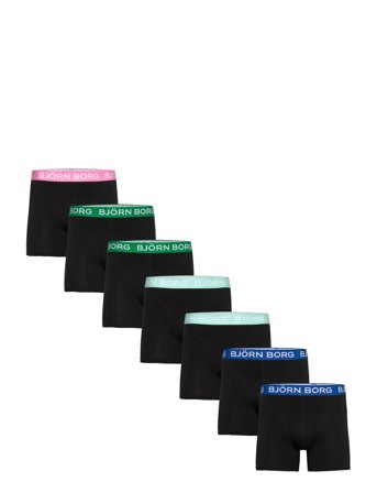 Björn Borg Cotton Stretch Boxer 7P - Black - L