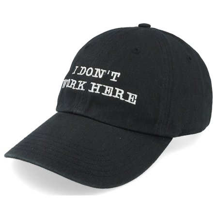 Iconic - Black unconstructed Czapka Z Daszkiem - "I Dont Work Here Black Dad Cap " @ Hatstore