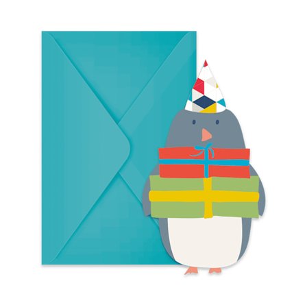 Procos Arctic Partyinbjudningar (6-pack) En storlek Flerfärgad