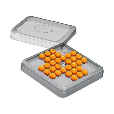 Solitaire Brætspil Strategi Bordspil med 32 Brikker Solitaire Puslespil Legetøj Solitaire Spil til Fritidslegetøj Voksne 1 Spiller