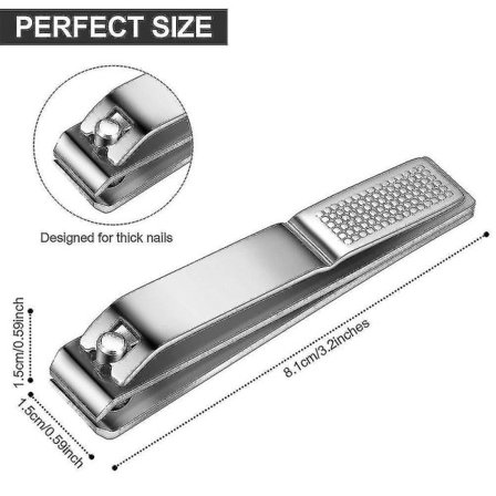 6 stycken stora tånagelklippare med rak kant tånagelklippare