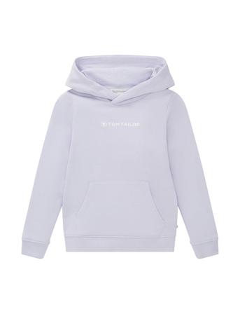 Printed Sweatshirt Hoodie Trøje Lilla Tom Tailor