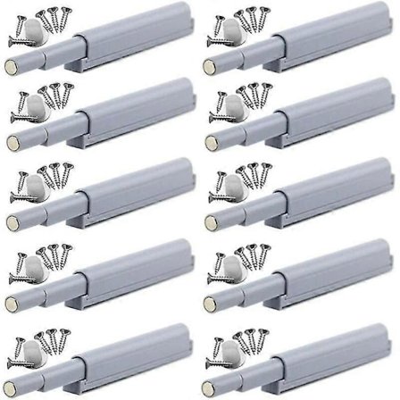 Tryck-för-att-öppna magnetiska spärrar Tryck-öppna magnetiska spärrar öppnar och stänger dörren med ett enkelt tryck (10 stycken)