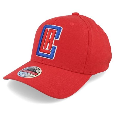 Mitchell & Ness - NBA Röd adjustable Keps - Los Angeles Clippers Team Ground Stretch Red Adjustable @ Hatstore