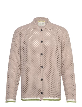 Crochet Long-Sleeved Shirt Beige Scotch & Soda