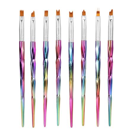 8 kpl Nail Art French Brushes Manikyyri kynä terälehtien maalaus kynsien koristelu työkalu