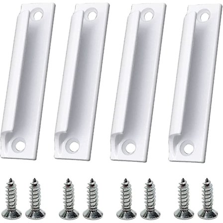 Ulko-ovenkahva parvekkeelle, ulko-ovenkahva, terassin ovenkahva 4 kpl valkoinen (FMY)