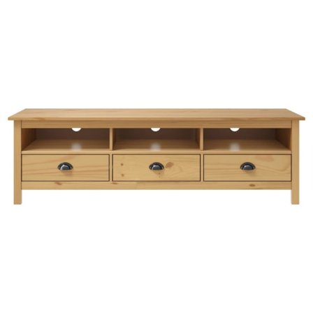 vidaXL TV-bänk Hill honungsbrun 158x40x47 cm massiv furu