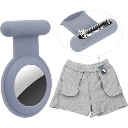 Dold Airtag GPS-spårare, Airtag för barn, äldre, husdjur, kläder, säkrare än Airtag-klocka. (Grå)