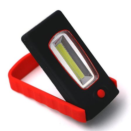 COB-taskulamppu hätävalolla, magneetilla ja koukkulla
