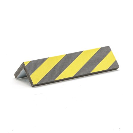 Foam surface protection, corner, 1200x125x125x25 mm, black and yellow